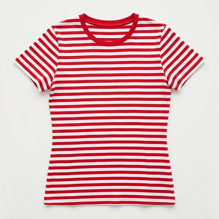 Ringelshirt Rot Kurzarm