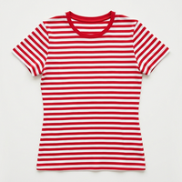 Ringelshirt Rot Kurzarm