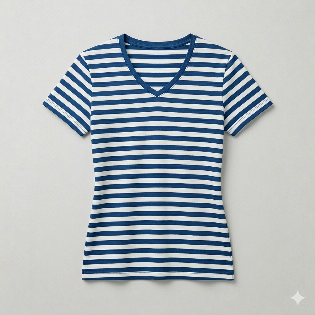 Ringelshirt Blau Kurzarm