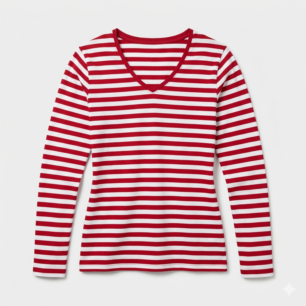 Ringelshirt Rot Langarm