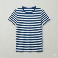 Ringelshirt Blau Kurzarm