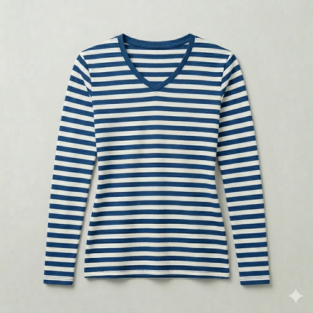 Ringelshirt Blau Langarm